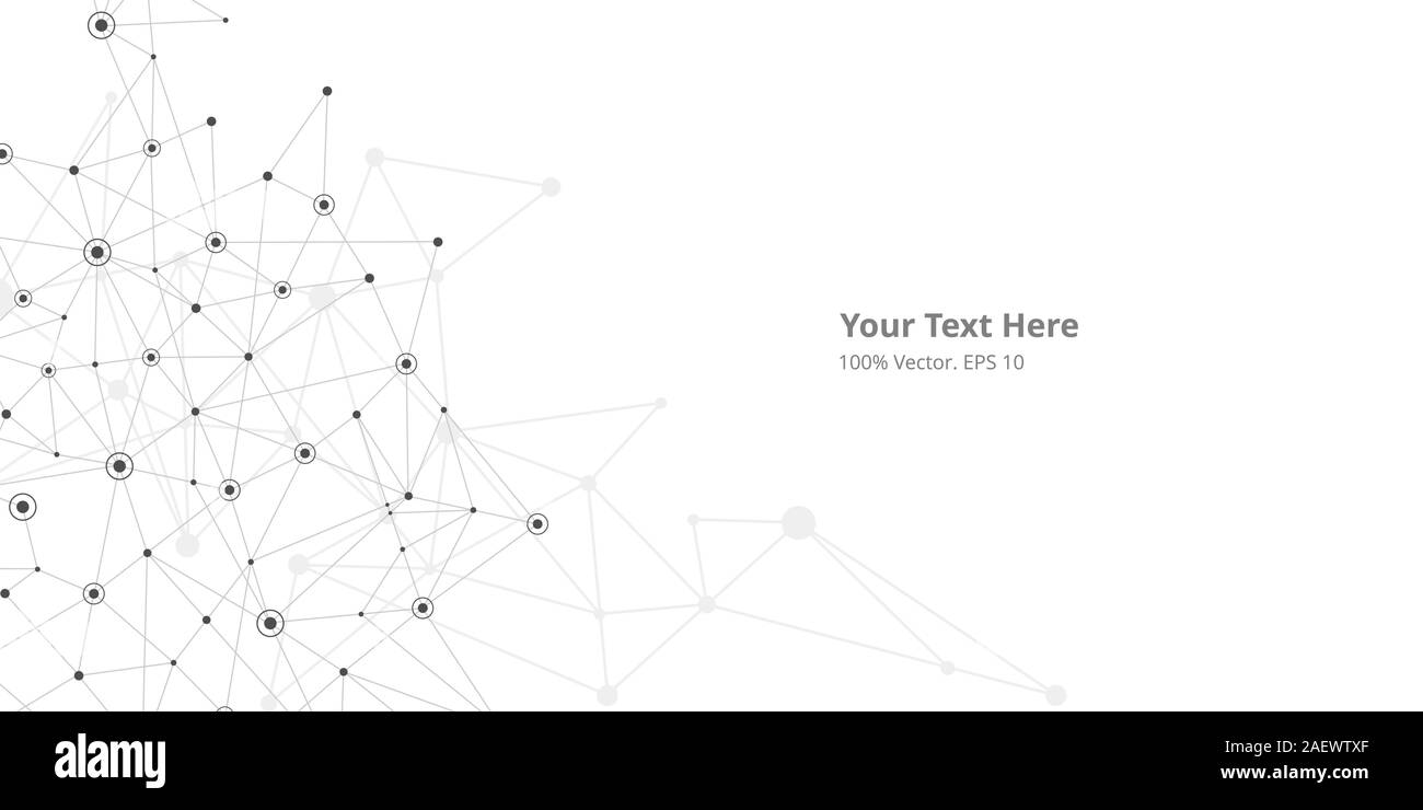 Il futuristico crypto blockchain illustrazione. Vettore creativa globale della rete sociale. Abstract sfondo poligonale con linee e punti Illustrazione Vettoriale