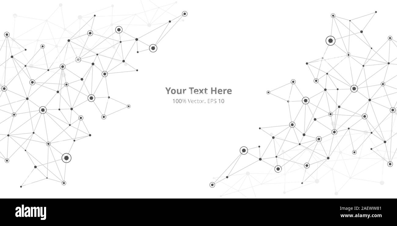 Il futuristico crypto blockchain illustrazione. Vettore creativa globale della rete sociale. Abstract sfondo poligonale con linee e punti Illustrazione Vettoriale