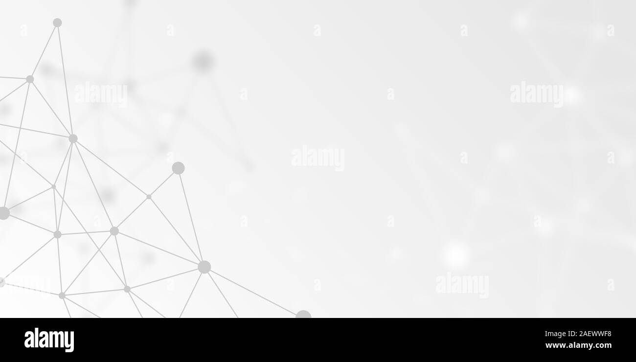 Abstract futuristico blockchain crypto. Puntini bianchi e forme in triangoli. Moderna tecnologia digitale concetto texture per banner o web design Foto Stock