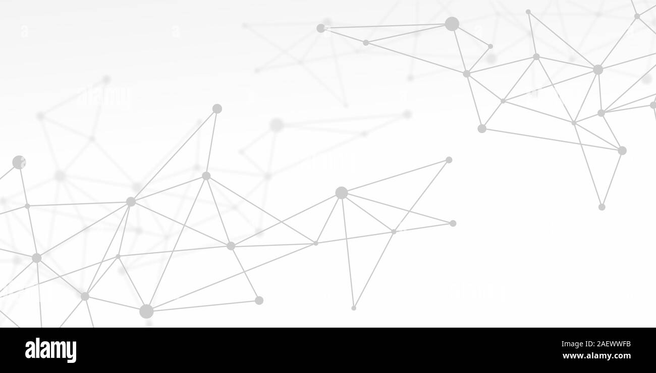 Abstract futuristico blockchain crypto. Puntini bianchi e forme in triangoli. Moderna tecnologia digitale concetto texture per banner o web design Foto Stock