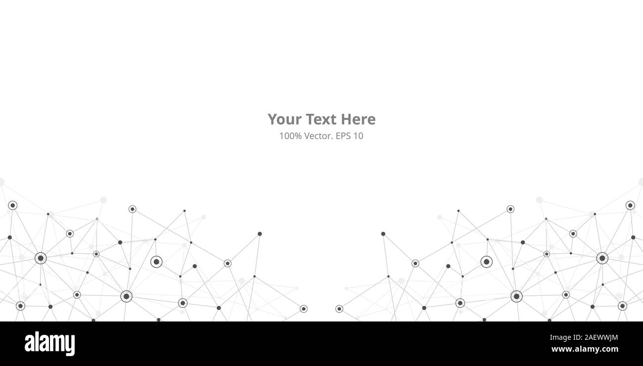 Il futuristico crypto blockchain illustrazione. Vettore creativa globale della rete sociale. Abstract sfondo poligonale con linee e punti Illustrazione Vettoriale