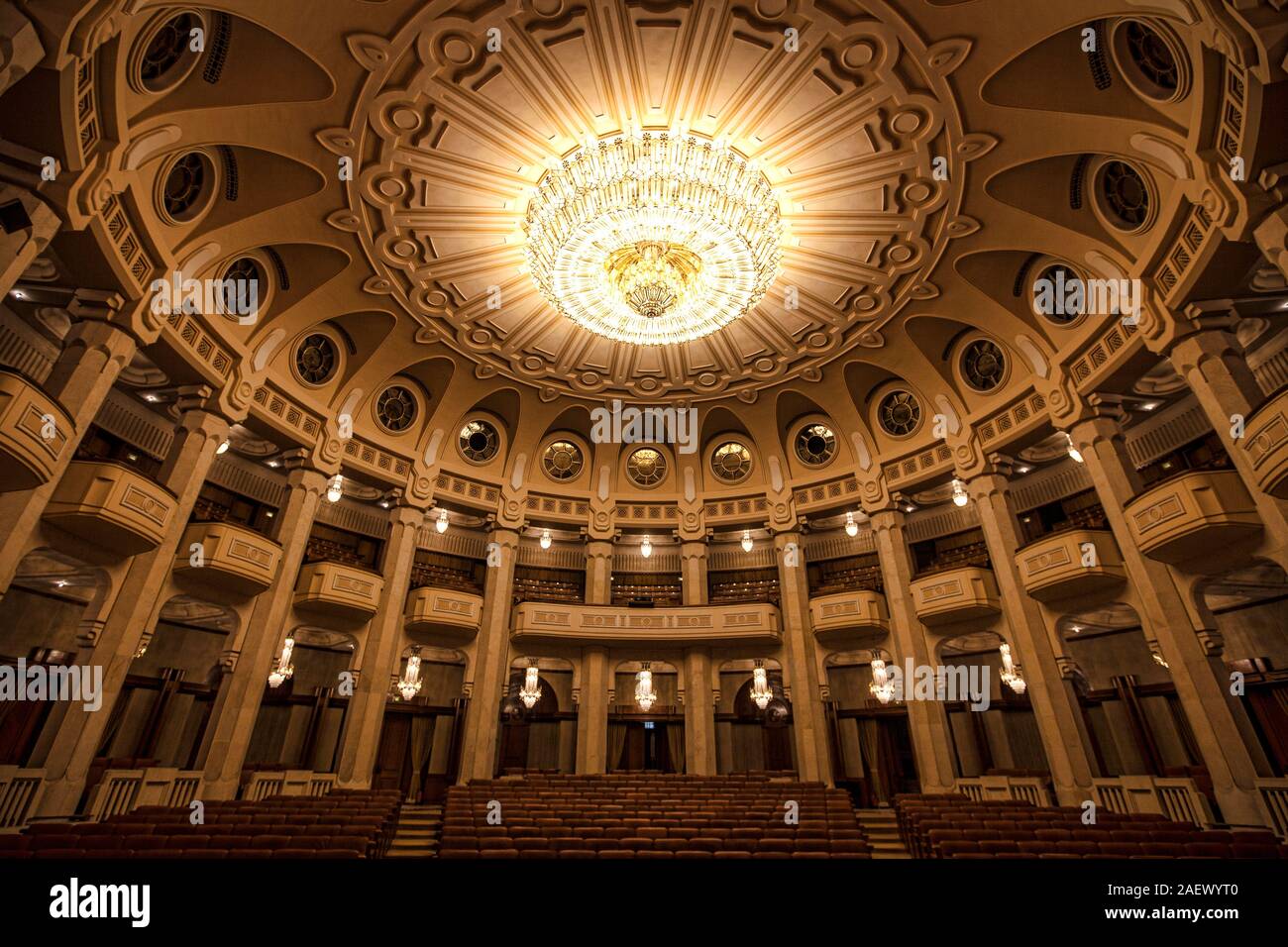 Decorazione di C. A. ROSETTI Hall nel palazzo del parlamento rumeno Foto Stock