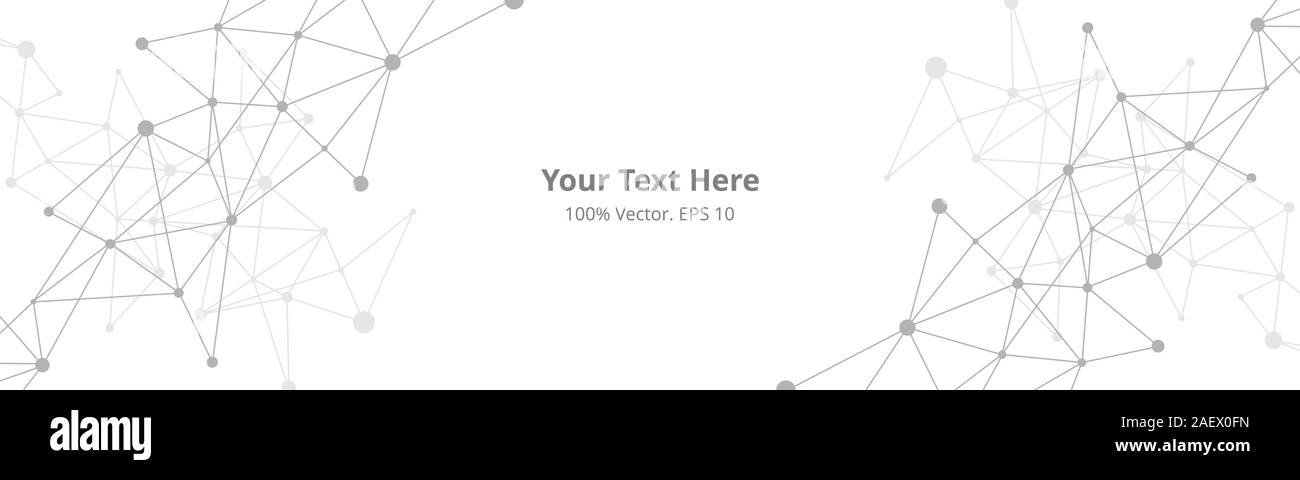 Il futuristico crypto blockchain illustrazione. Vettore creativa globale della rete sociale. Abstract sfondo poligonale con linee e punti Illustrazione Vettoriale