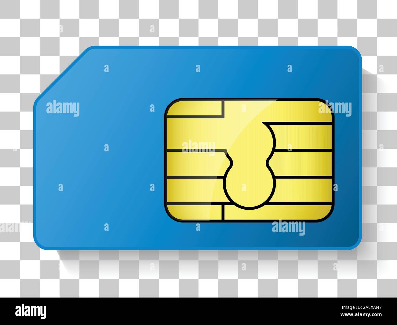 Scheda sim oggetto realistica Illustrazione Vettoriale
