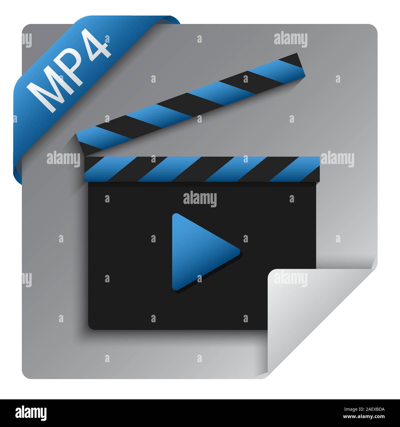 Formato di file video design icona Illustrazione Vettoriale