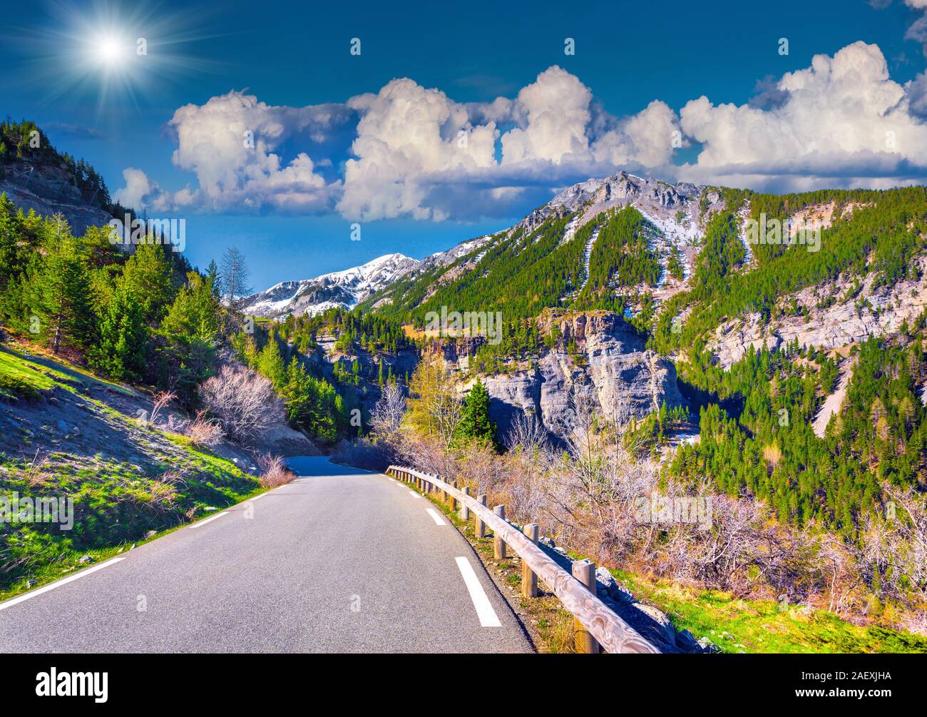 Col de la Bonette pass, Saint Dalmas le bocchetta, alpi, Francia, Europa. Foto Stock
