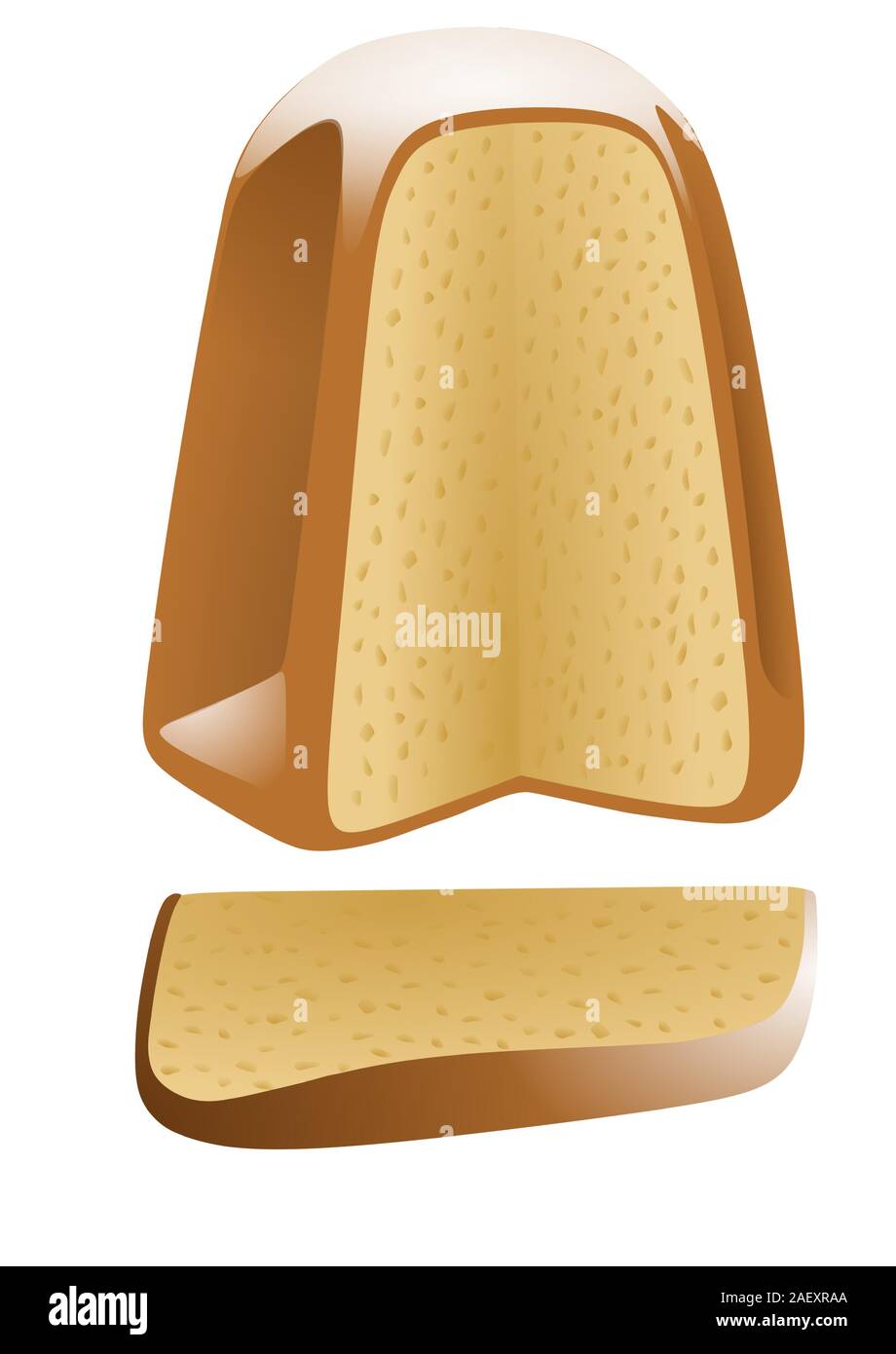 Italiano tradizionale torta di Natale Pandoro illustrazione italiana tradizionale torta di Natale Pandoro illustrazione Illustrazione Vettoriale