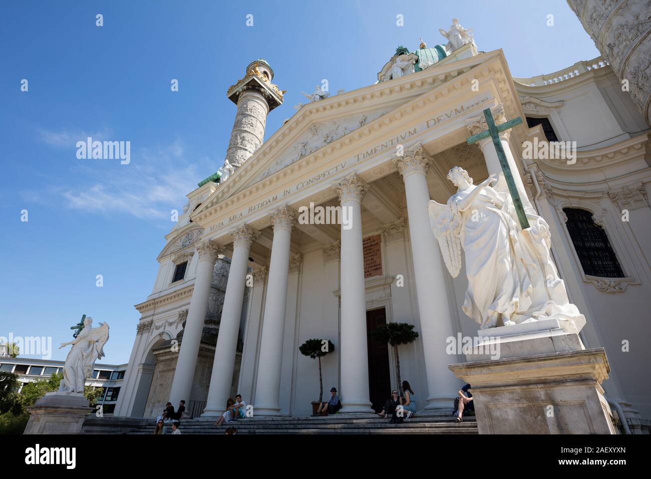 Karlskirche, Vienna, Austria, Europa Foto Stock