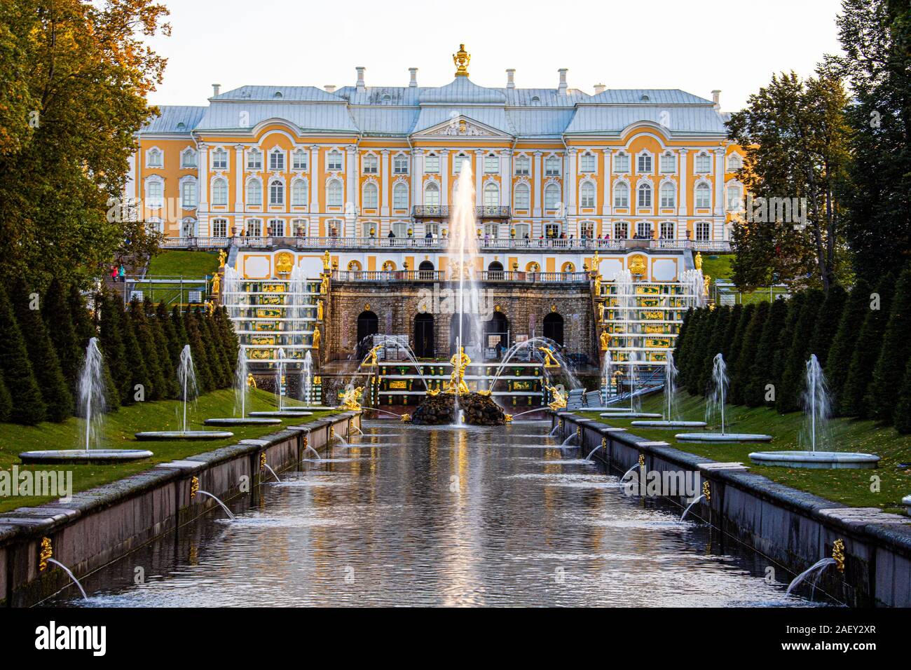 Peterhof Palace, San Pietroburgo, Russia Foto Stock