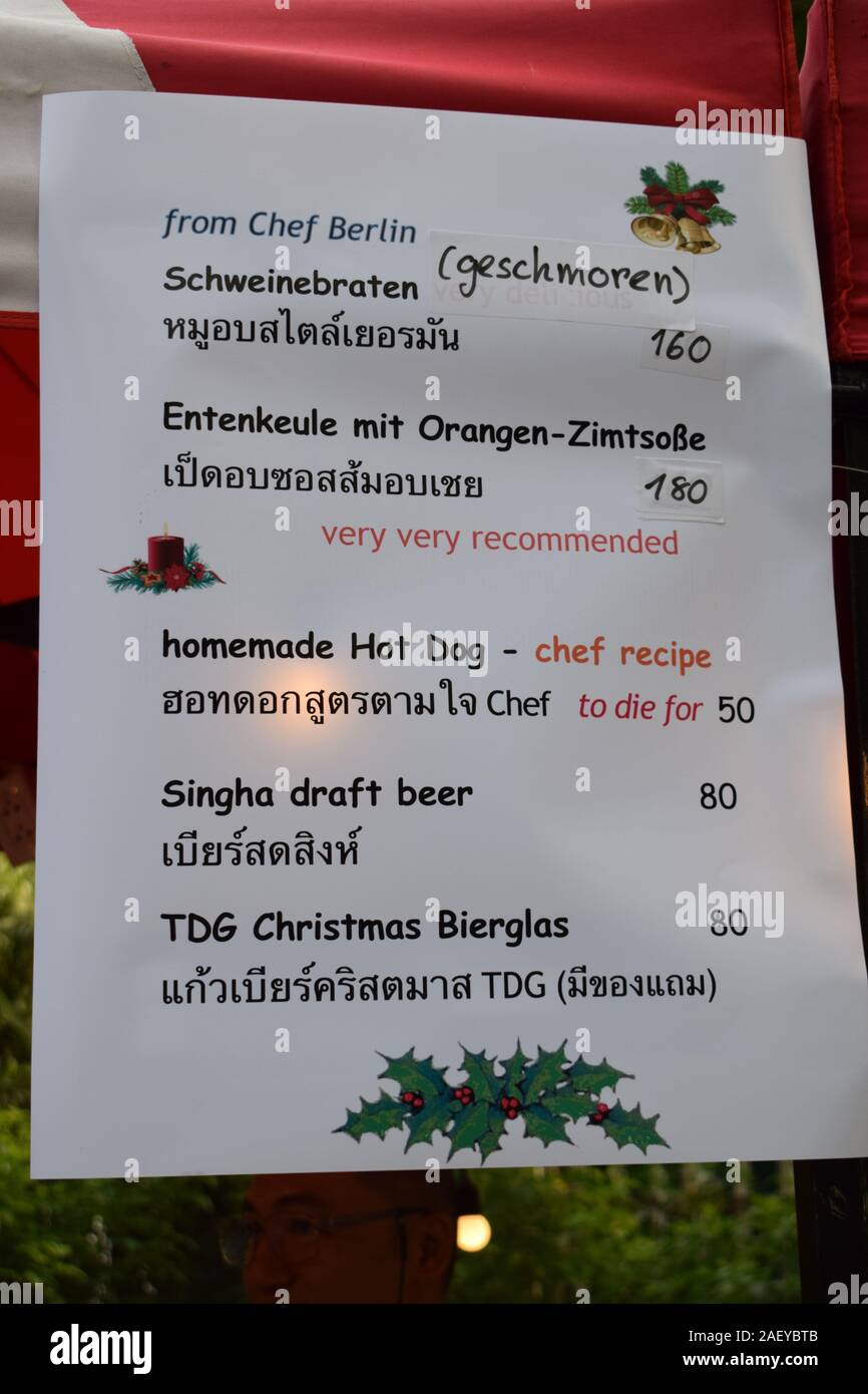Weihnachtsmarkt 2019 Goethe Institut Bangkok Foto Stock