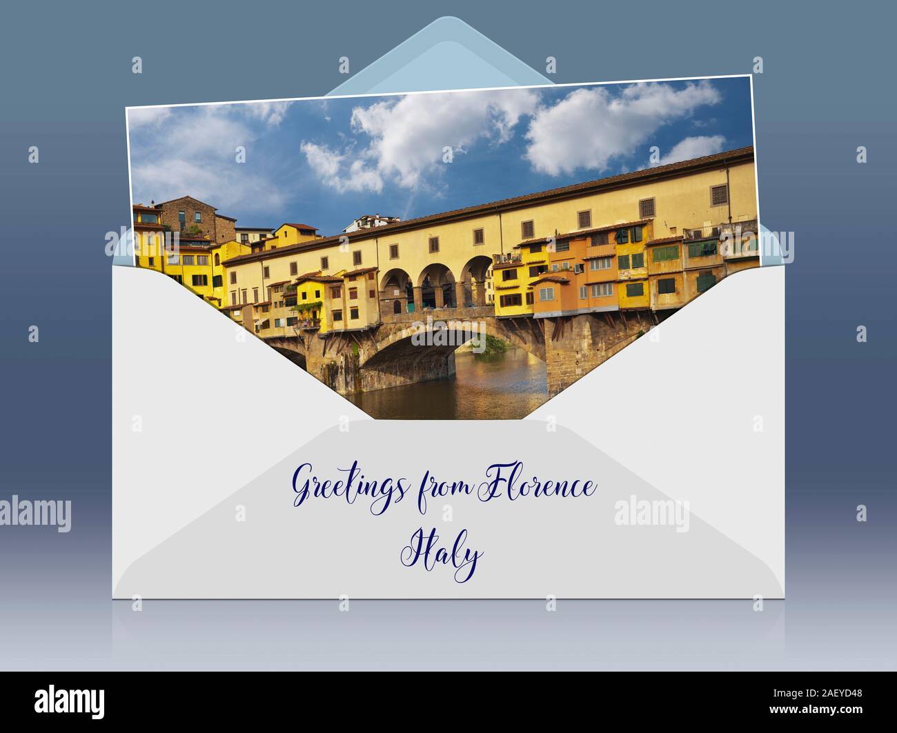Vista sul fiume Arno al ponte Veccchio, Firenze, Toscana, Italia centrale, Italia, Europa Foto Stock