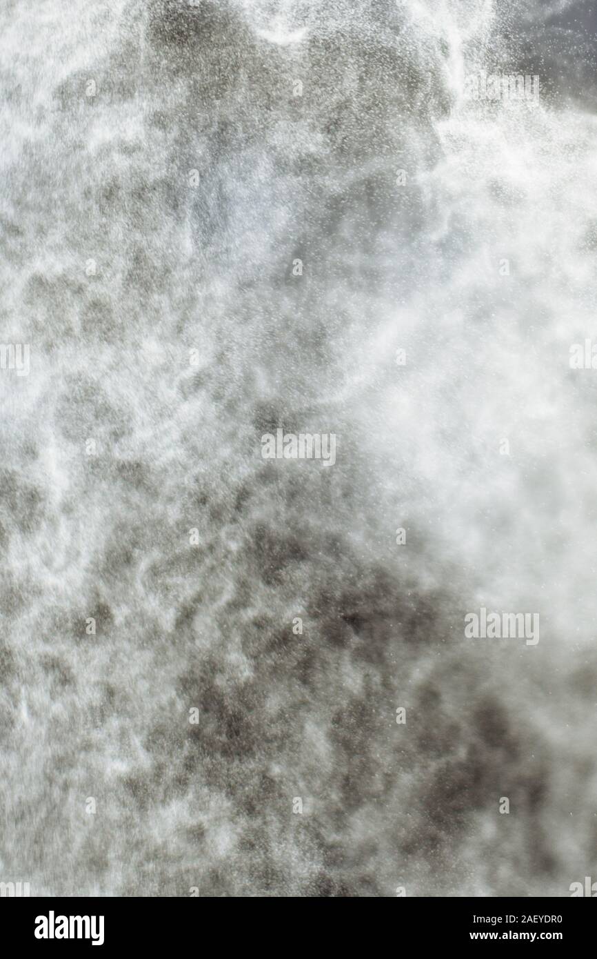 Vista astratta di gocce di acqua spruzzi di acqua Foto Stock