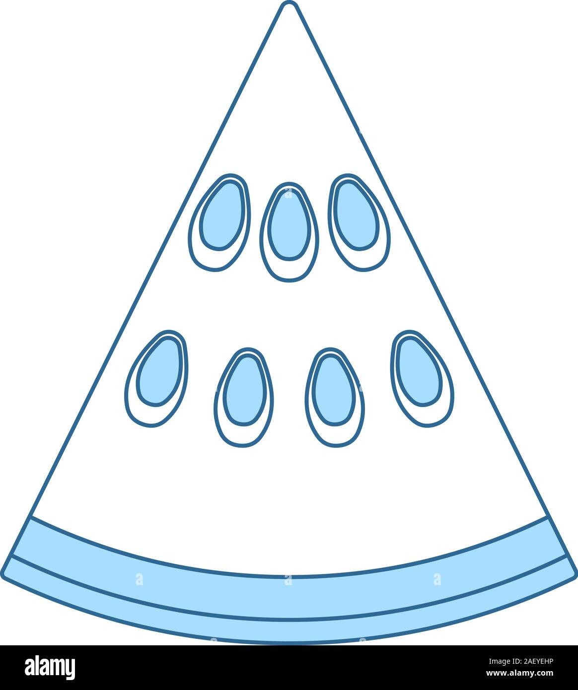 Icona di anguria in ui di colori. Linea sottile con riempimento blu Design. Illustrazione Vettoriale. Illustrazione Vettoriale