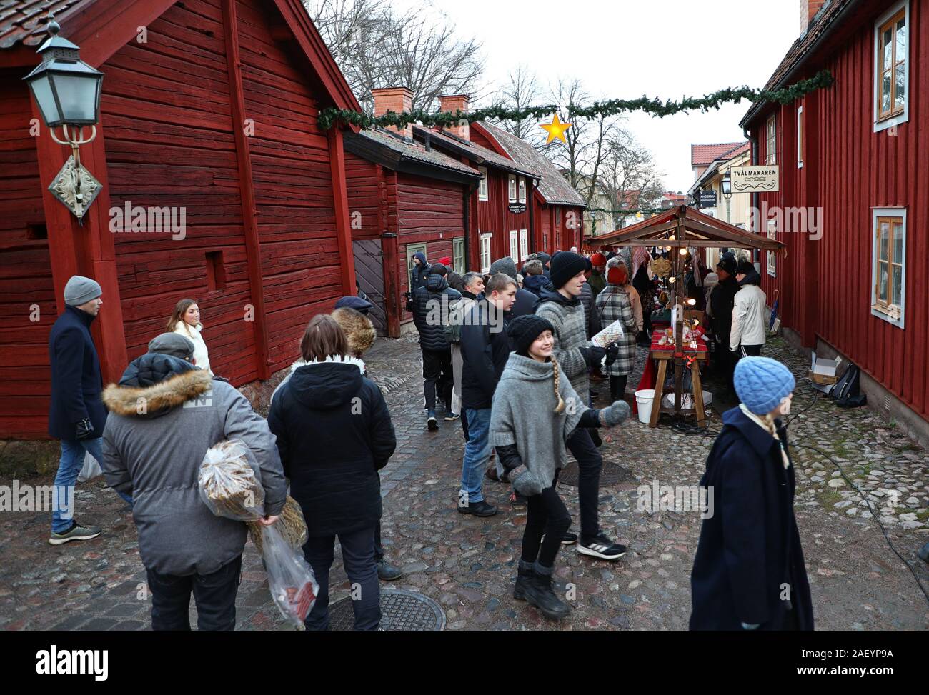 Mercatino di Natale di Gamla Linköping, Svezia.Photo Jeppe Gustafsson Foto Stock