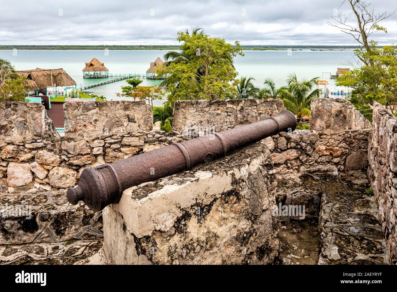 Forte di San Felipe di Bacalar, Quintana Roo, Messico. Foto Stock