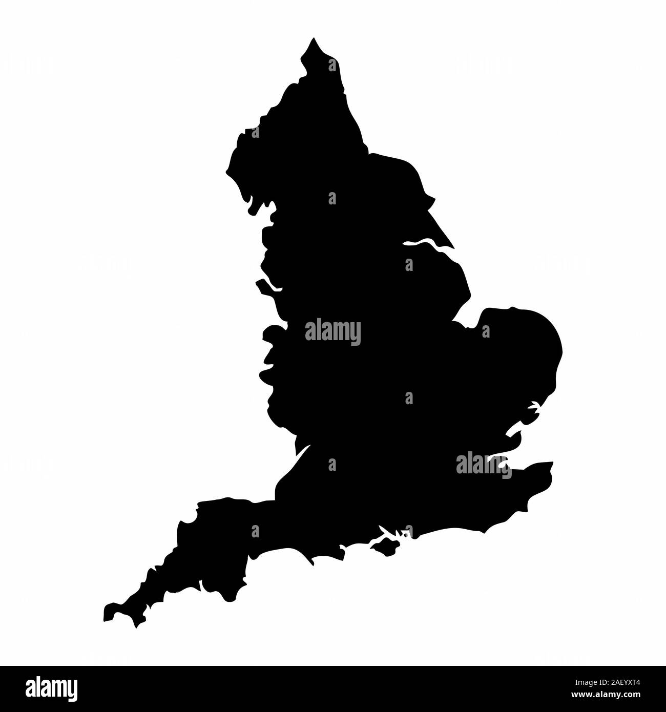 Inghilterra silhouette mappa Illustrazione Vettoriale