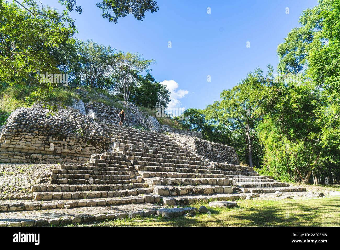 Rovine maya 'Edzna' in Campeche, Messico Foto Stock