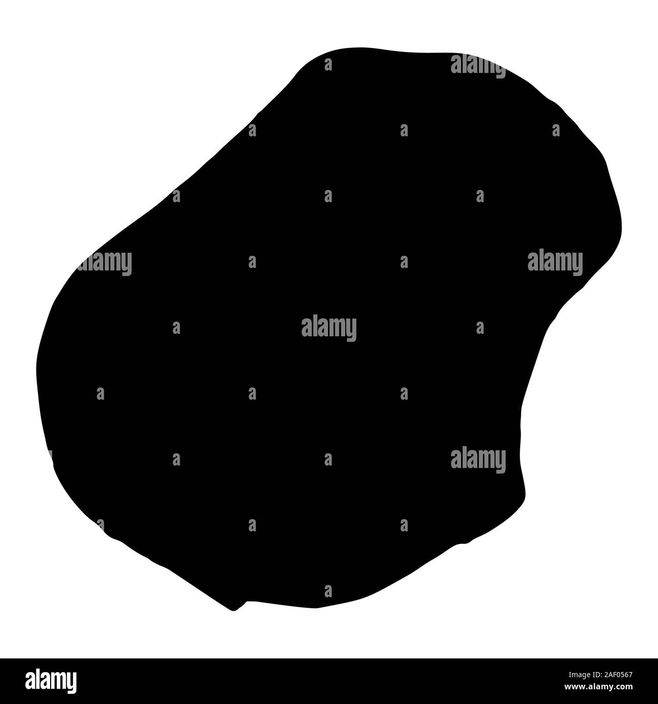 Illustrazione vettoriale Silhouette mappa Nauru EPS 10 Illustrazione Vettoriale