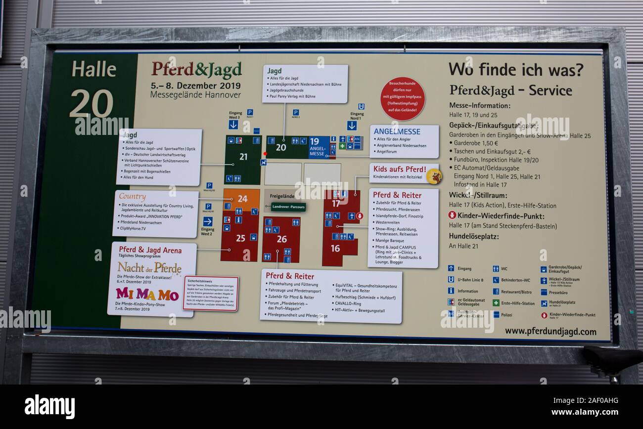 Impressioni di hunt fiera di Hannover bassa Sassonia Germania il 6 dicembre 2019 Foto Stock