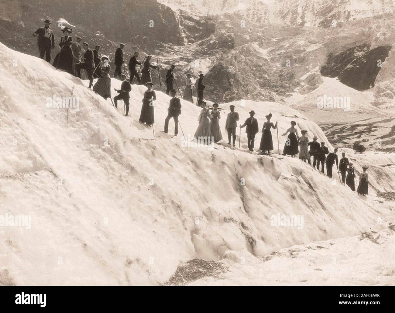 Gli alpinisti a Grinderwald, Germania circa 1900 Foto Stock