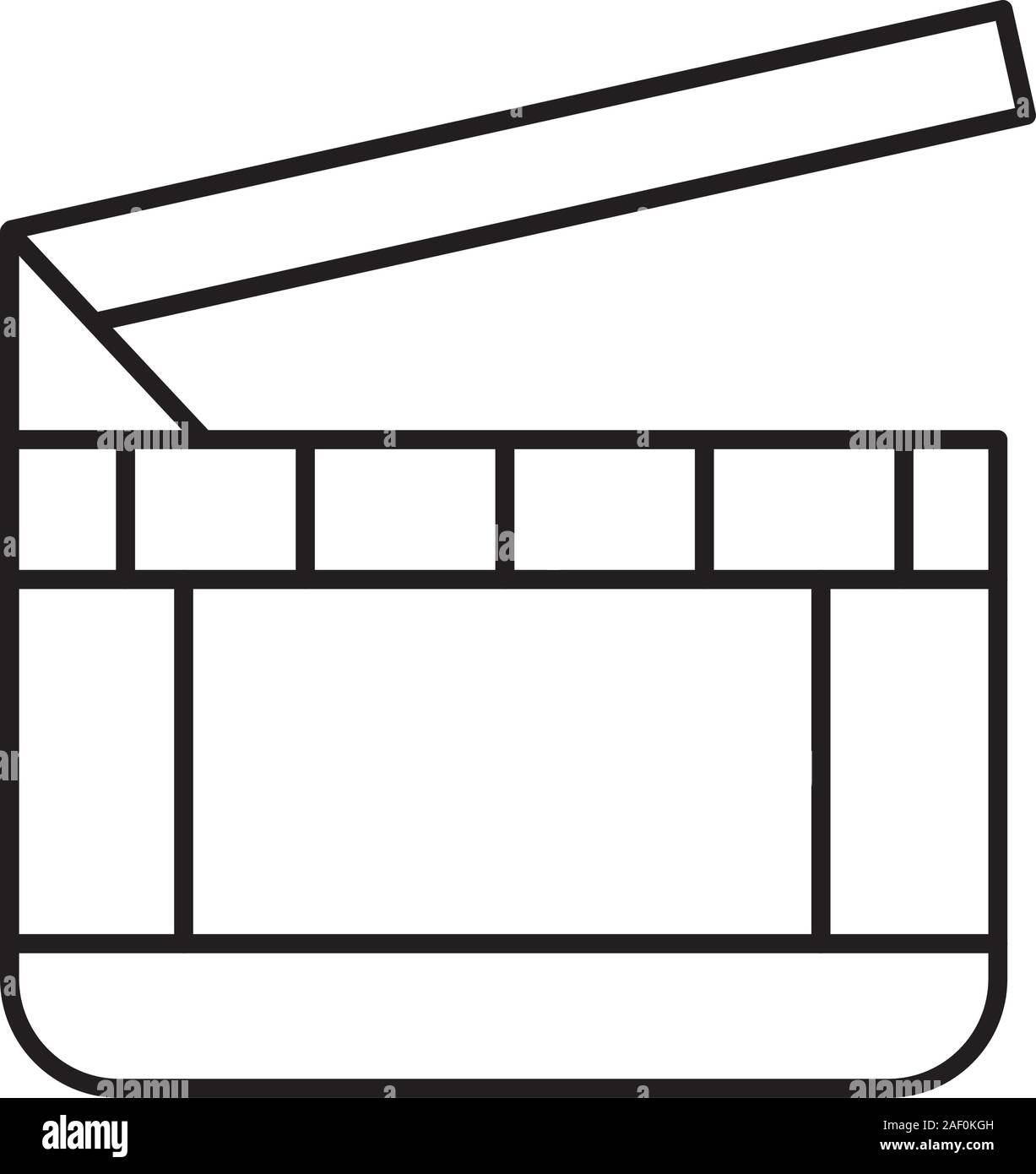 Battaglio board cinema icona isolato Illustrazione Vettoriale