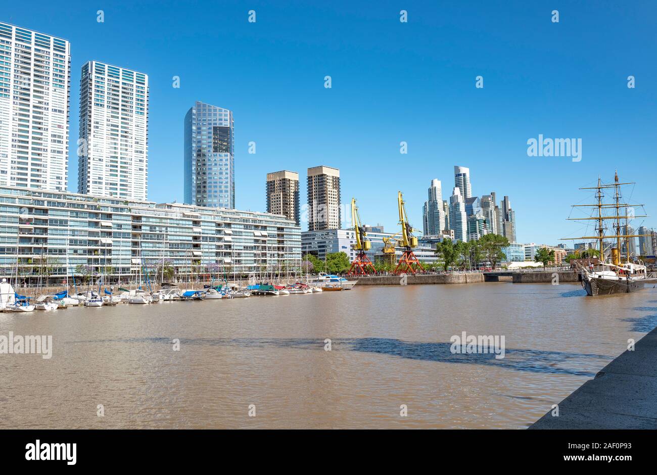 Viste intorno a Puerto Madero a Buenos Aires Foto Stock