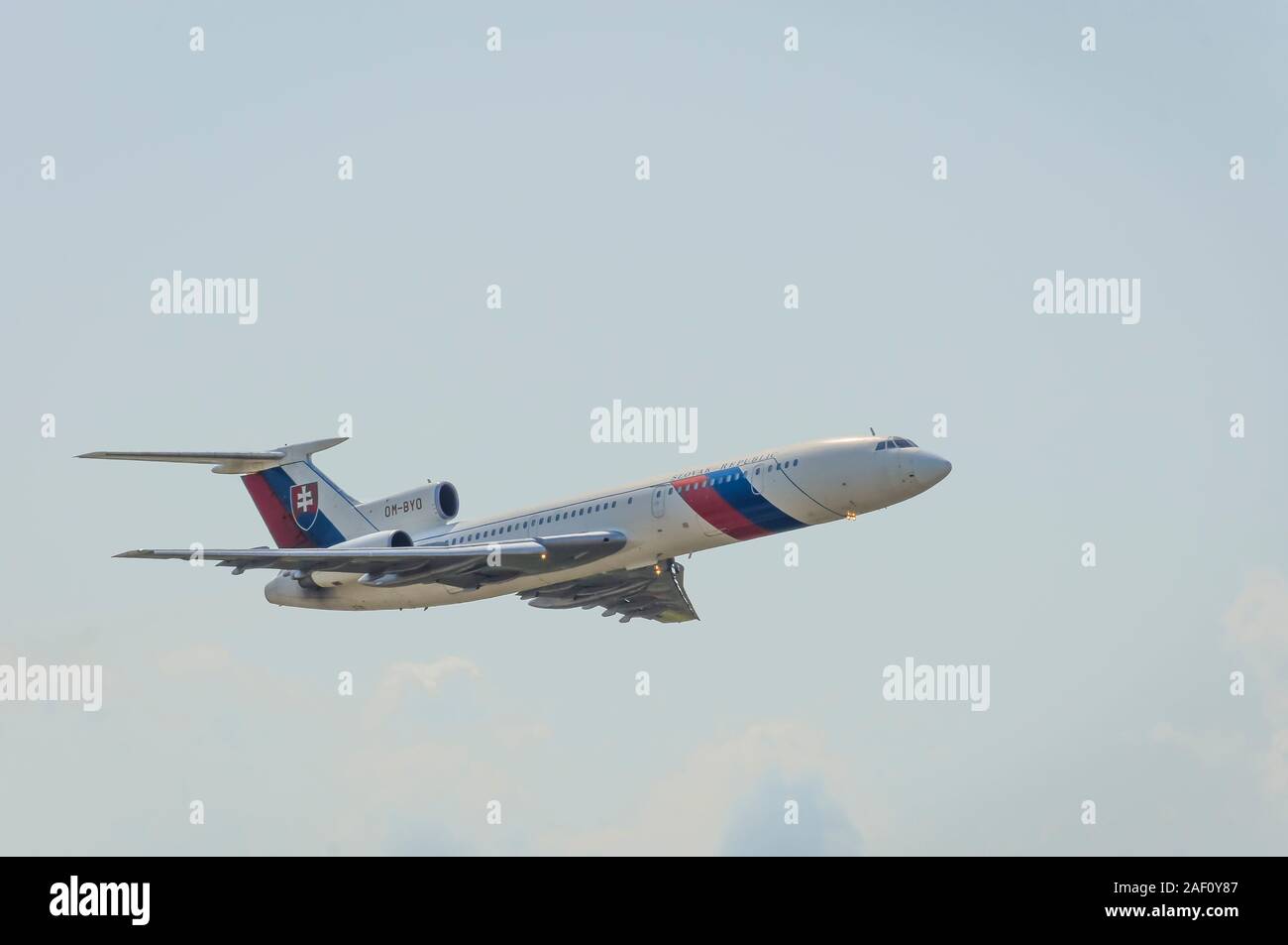 Governo slovacco Tupolev Tu-154M [OM-privati]. SIAF Airhow, Sliac, Slovacchia 2017 Foto Stock