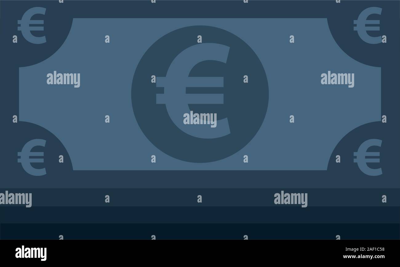 Euro Bills economia denaro icone Illustrazione Vettoriale