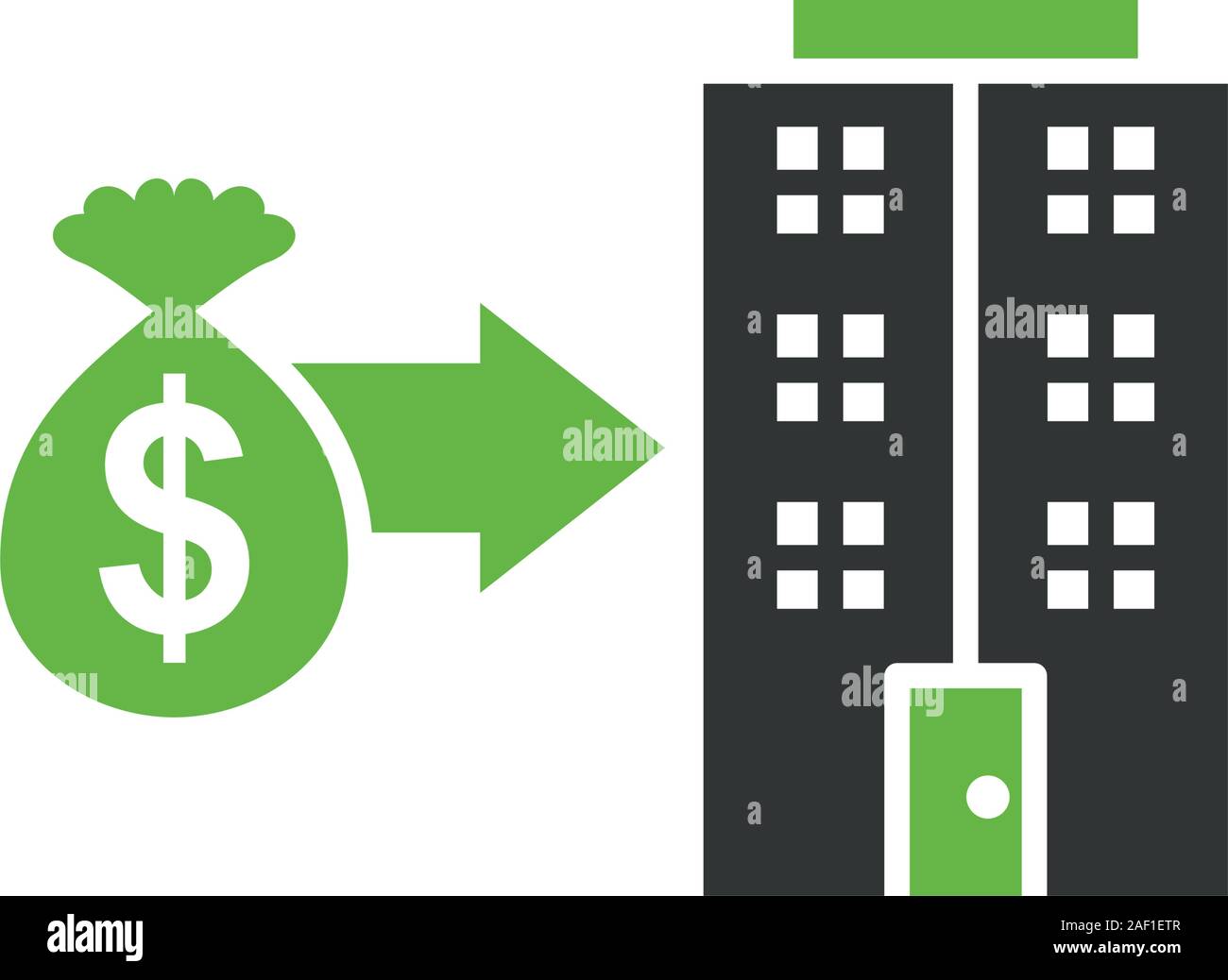 La costruzione di una facciata icona isolato Illustrazione Vettoriale