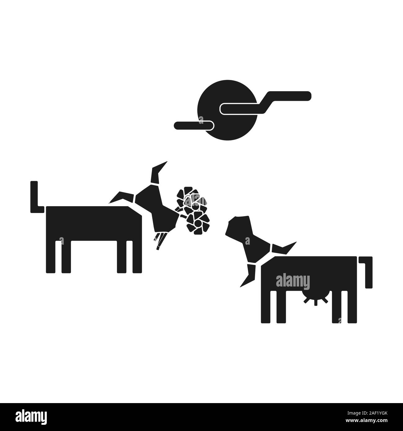 Mucche nell'amore Illustrazione Vettoriale