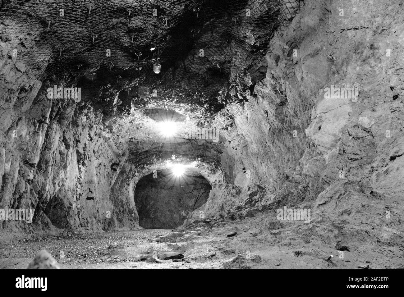 Metropolitana città nazista Oso?wka, SŠuferhšhen, Polonia, novembre 2019. Aumentata bombardamento alleato nazista in territorio tedesco i tedeschi hanno costruito un esteso und Foto Stock