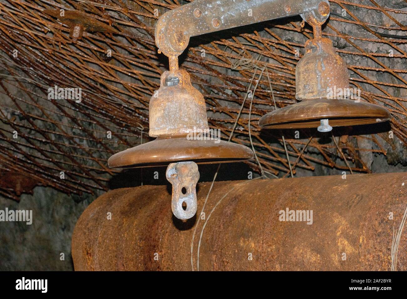 Metropolitana città nazista Oso?wka, SŠuferhšhen, Polonia, novembre 2019. Aumentata bombardamento alleato nazista in territorio tedesco i tedeschi hanno costruito un esteso und Foto Stock