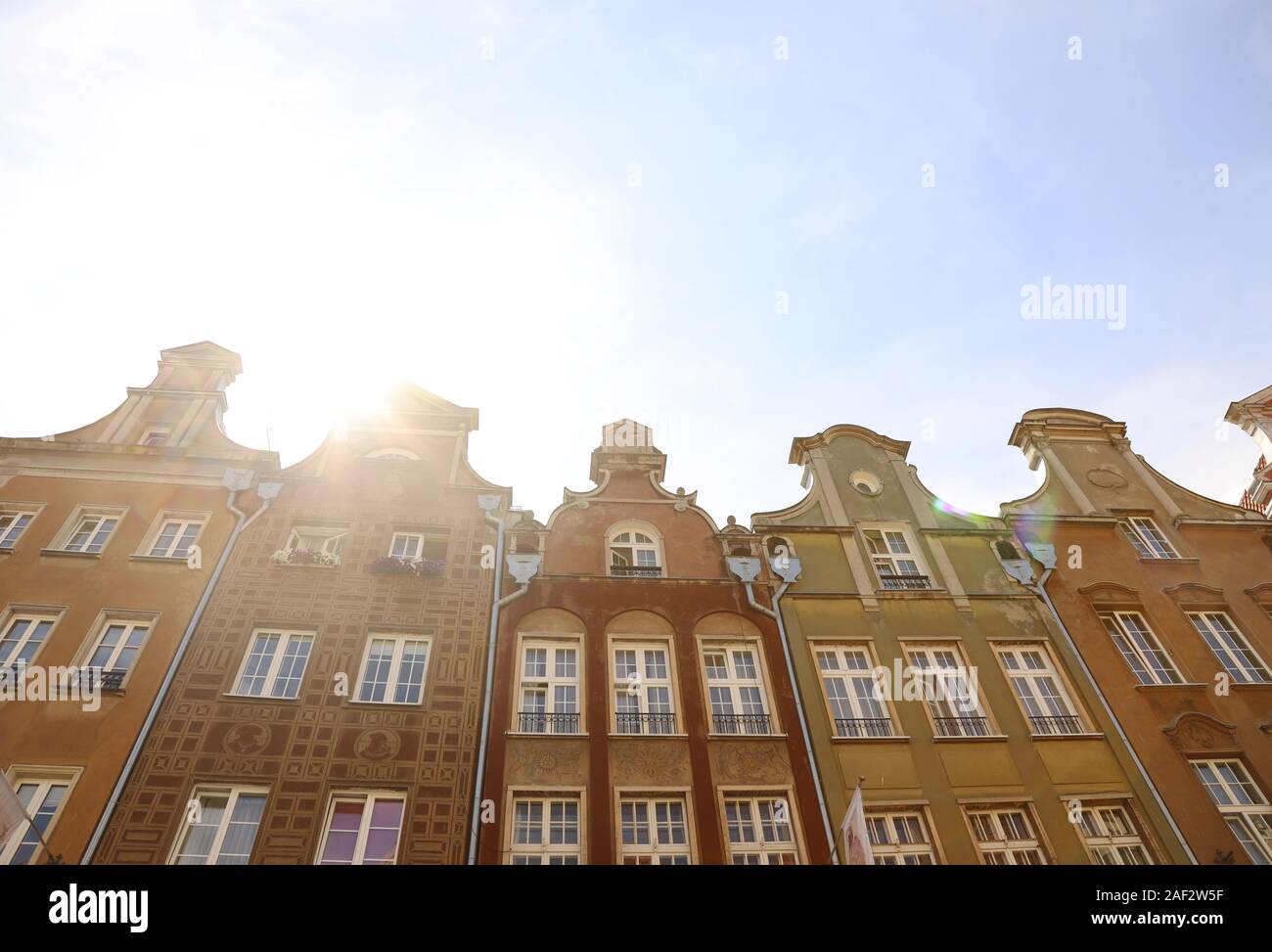 Edifici di interesse storico nel centro di Danzica, Mariacka street Foto Stock