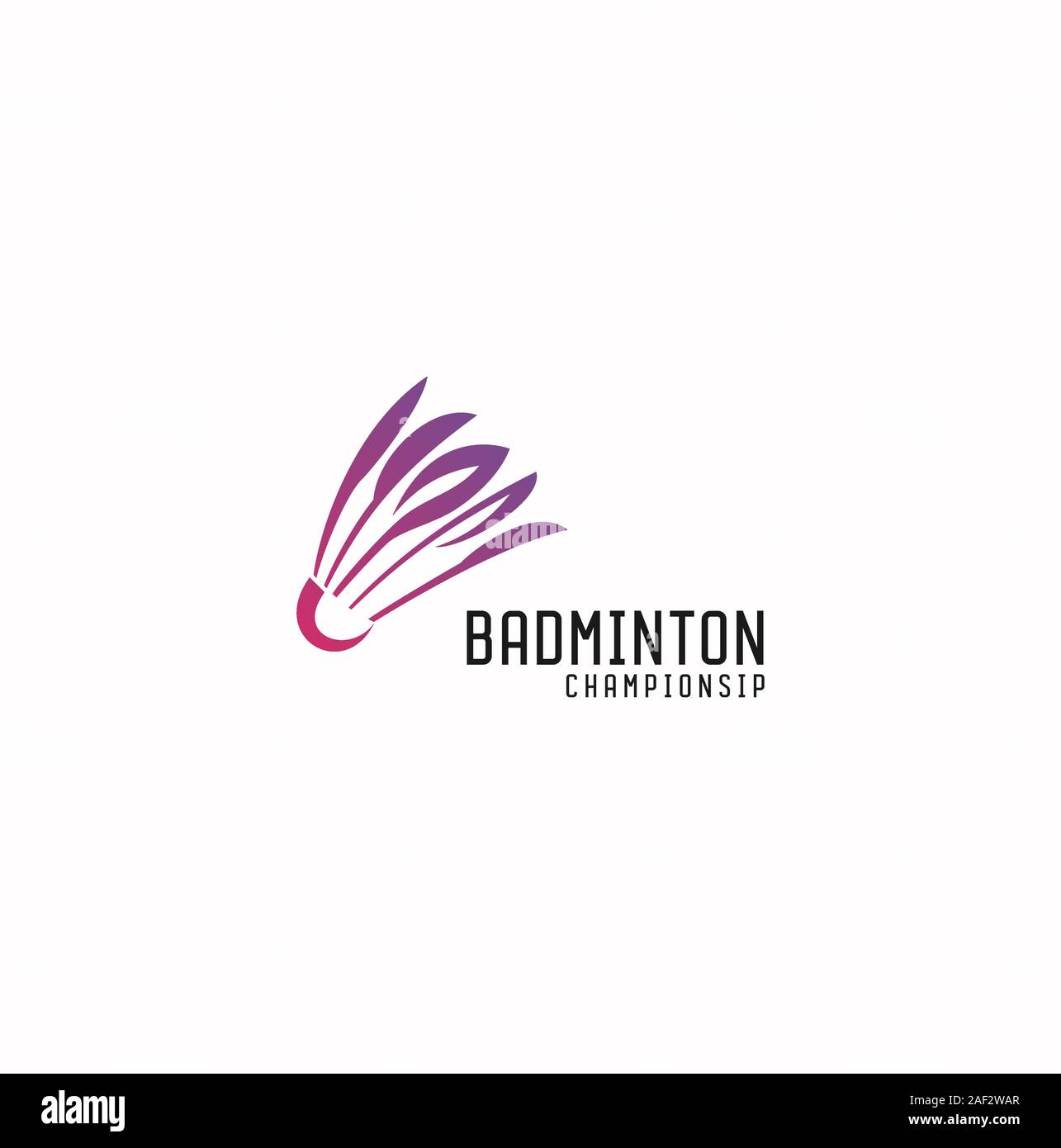 Icona shuttlecock. Per logo Sport e logo Badminton Championship Illustrazione Vettoriale