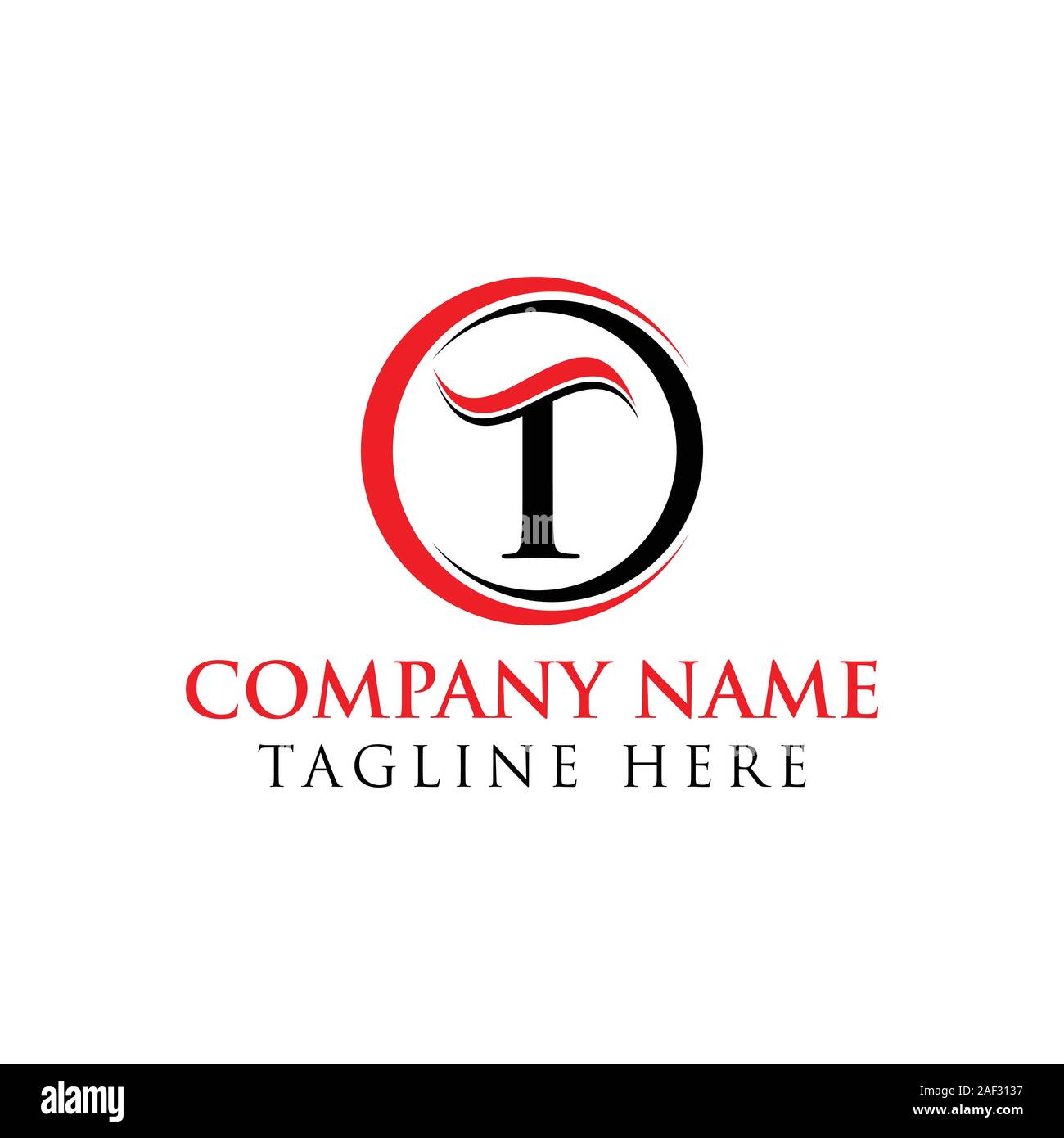 Lettera iniziale T Logo con creativa e moderna Tipografia Business template vettoriale. Creative lettera astratta Logo T Vettore. T Logo Design. Illustrazione Vettoriale