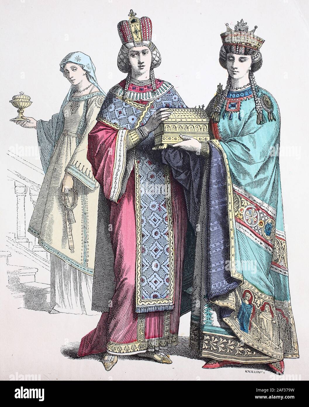 Il costume nazionale, vestiti, la storia dei costumi, bizantina di  indumenti, servo, imperatrice e la principessa, Volkstracht, Kleidung,  Geschichte der Kostüme, Byzantinische Gewänder, Dienerin, Kaiserin und  Prinzessin Foto stock - Alamy