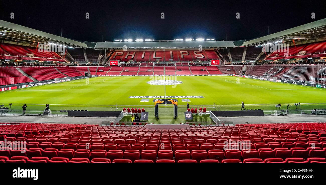 EINDHOVEN, PSV - Rosenborg BK, 12-12-2019, calcio, stagione 2019-2020, Europa League Group Stage, Philips Stadium, panoramica dello stadio Foto Stock