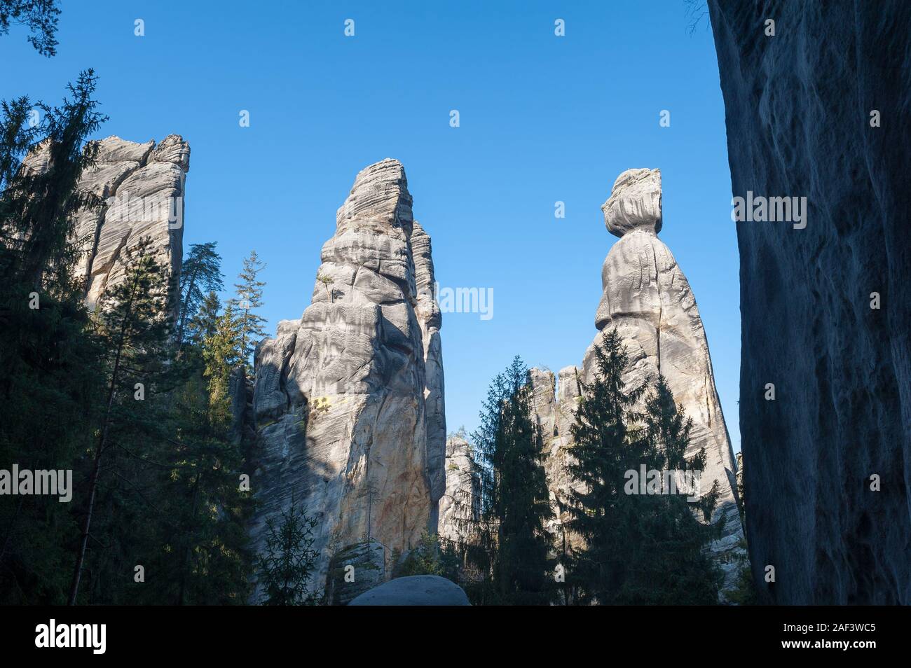 Adršpach-Teplice Rocks, Repubblica Ceca Foto Stock