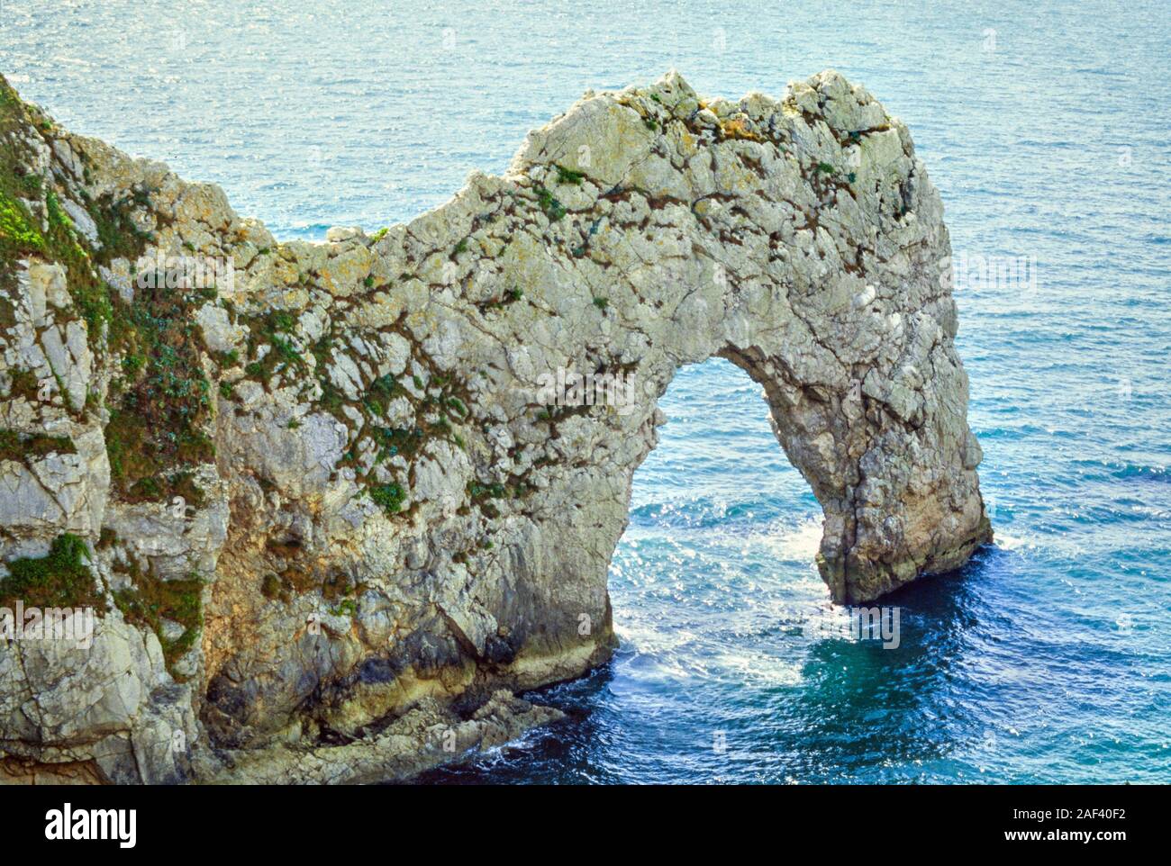 Durdle porta è un calcare naturale arco su Jurassic Coast nelle vicinanze Lulworth in Dorset, Regno Unito Foto Stock