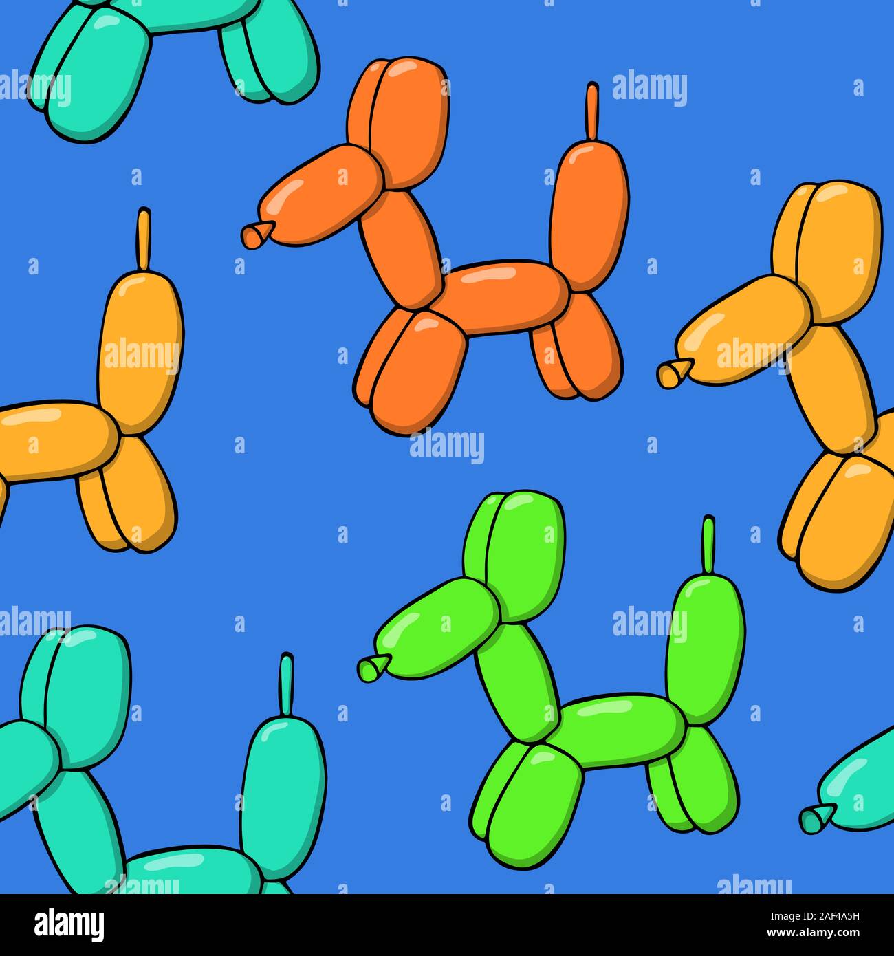 Cane palloncino seamless pattern. multi-colore di stock illustrazione vettoriale Illustrazione Vettoriale
