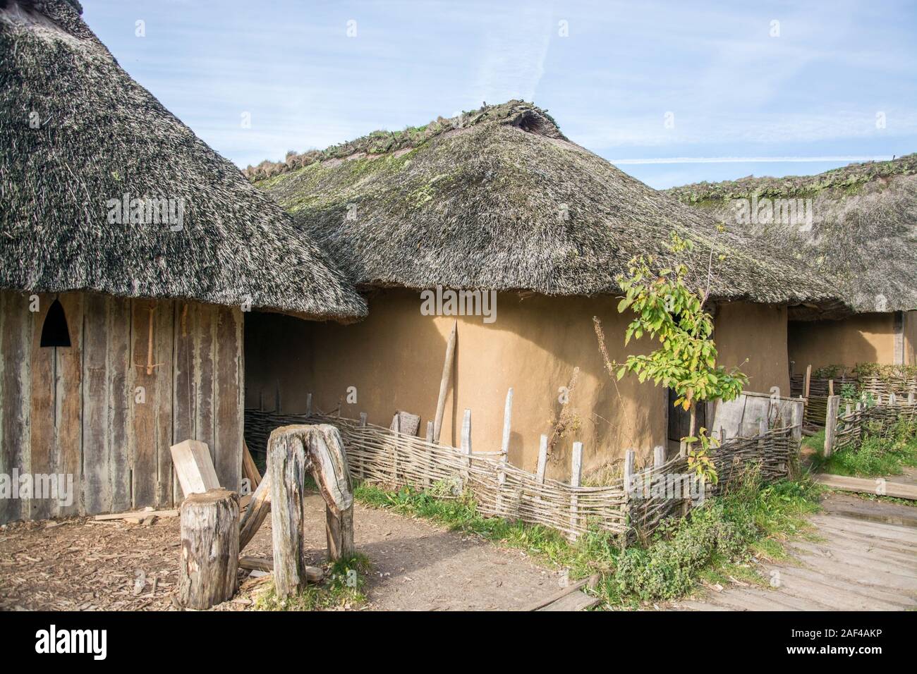 Hedeby era un importante vichingo danese età insediamento commerciale vicino all'estremità meridionale della penisola dello Jutland, ora nel quartiere Schleswig-Flensburg o Foto Stock