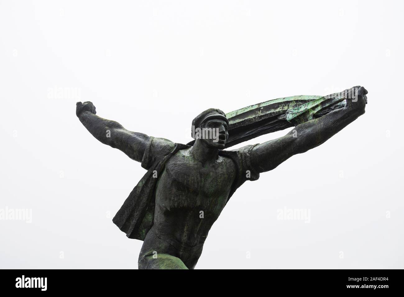 Repubblica di Coucils monumento, Memento Park, Szoborpark, Budapest, Ungheria. Dicembre 2019 Foto Stock