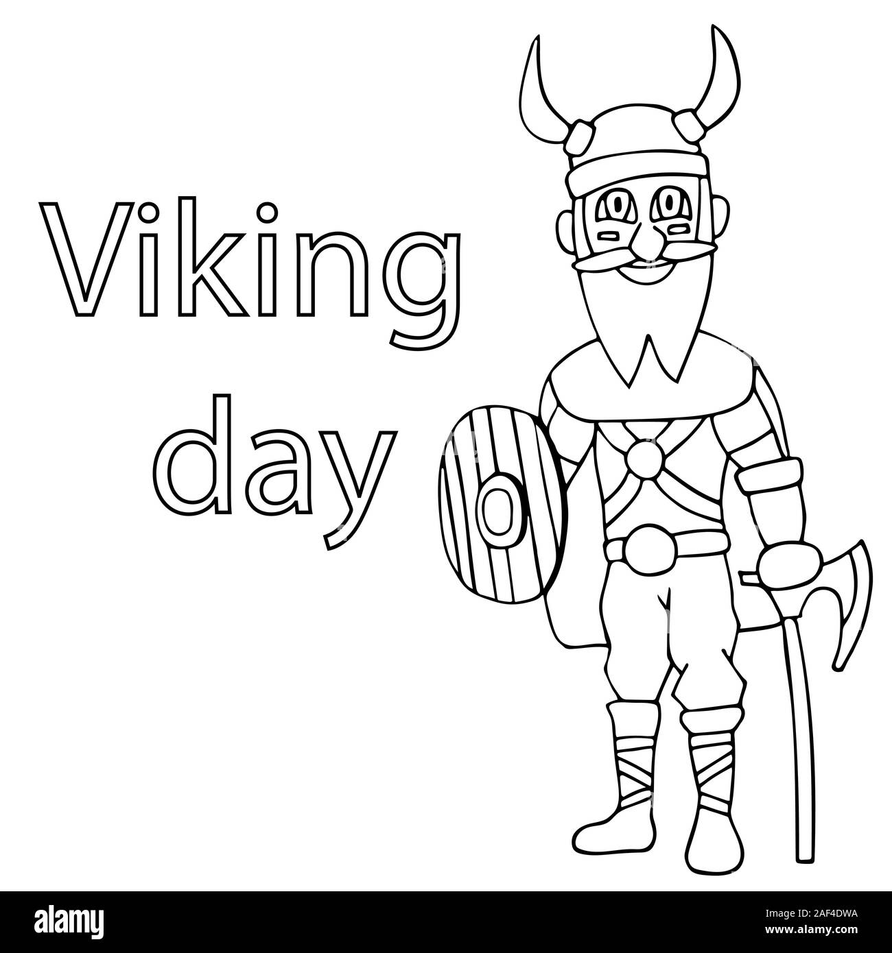 Cartoon viking con ax, lo scudo e la barba. Sfondo bianco isolato stock illustrazione vettoriale Illustrazione Vettoriale Cartoon viking con ax, lo scudo e la barba. Sfondo bianco isolato stock illustrazione vettoriale Illustrazione Vettoriale