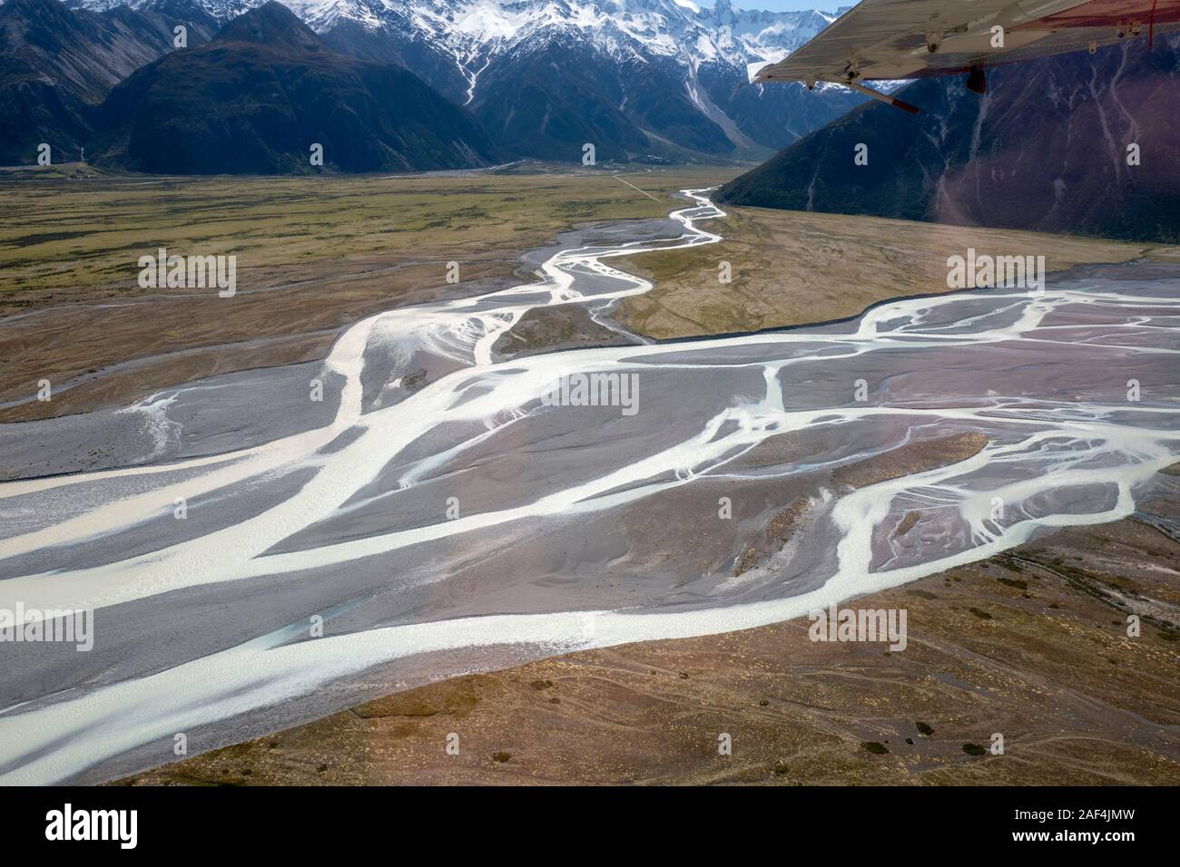 Parco nazionale del Monte Cook e dintorni glaciali di Aoraki, Isola del Sud, Nuova Zelanda, Aotearoa Foto Stock