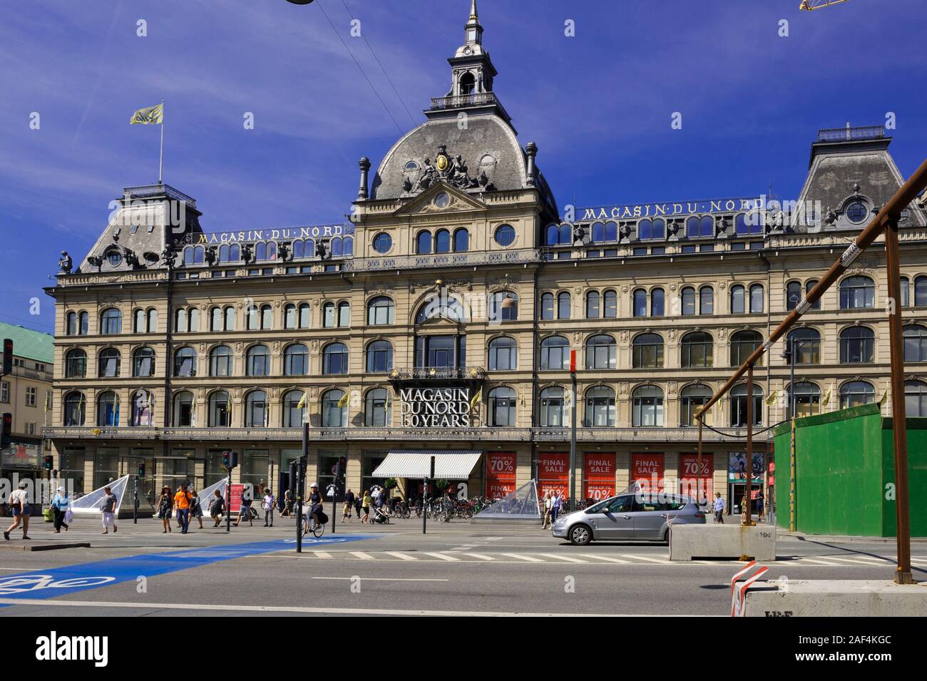 Il Magasin du Nord, un department store progettato da Albert Jensen a Copenhagen, Danimarca Foto Stock