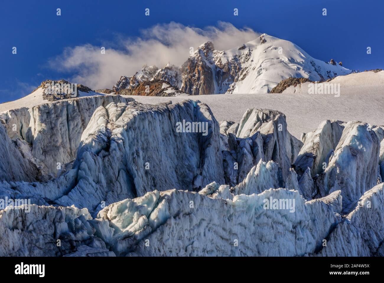 Il Glacier du Tour nelle Alpi francesi. Massiccio del Monte Bianco Foto Stock