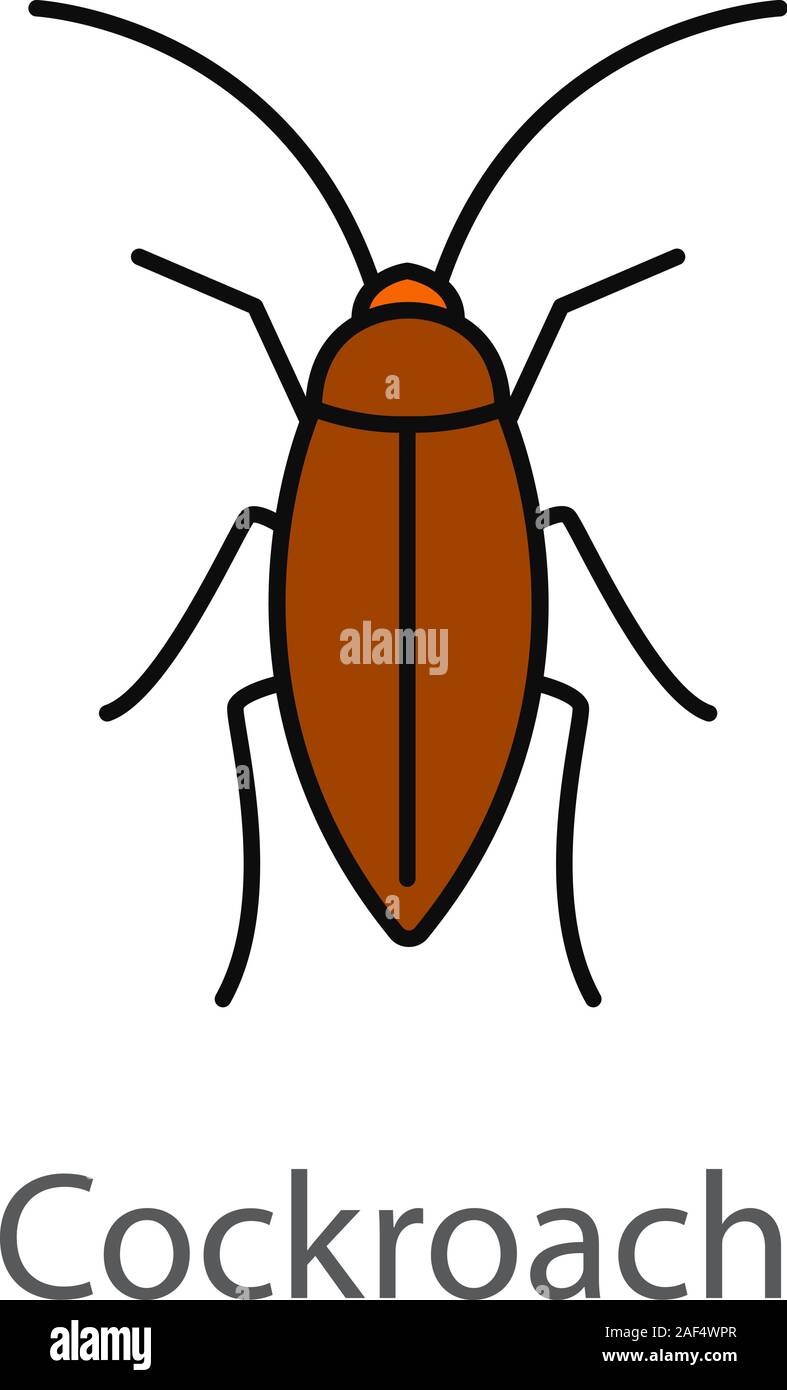 Scarafaggio icona di colore. Un insetto. Isolato illustrazione vettoriale Illustrazione Vettoriale