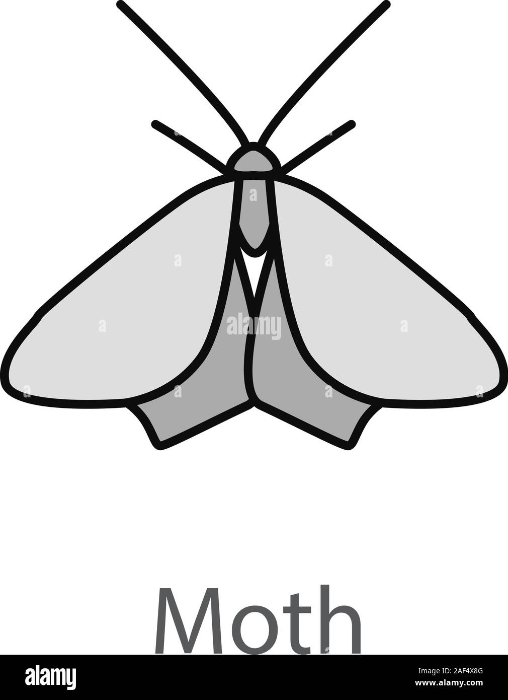 La tignola icona di colore. Butterfly. Un insetto. Isolato illustrazione vettoriale Illustrazione Vettoriale