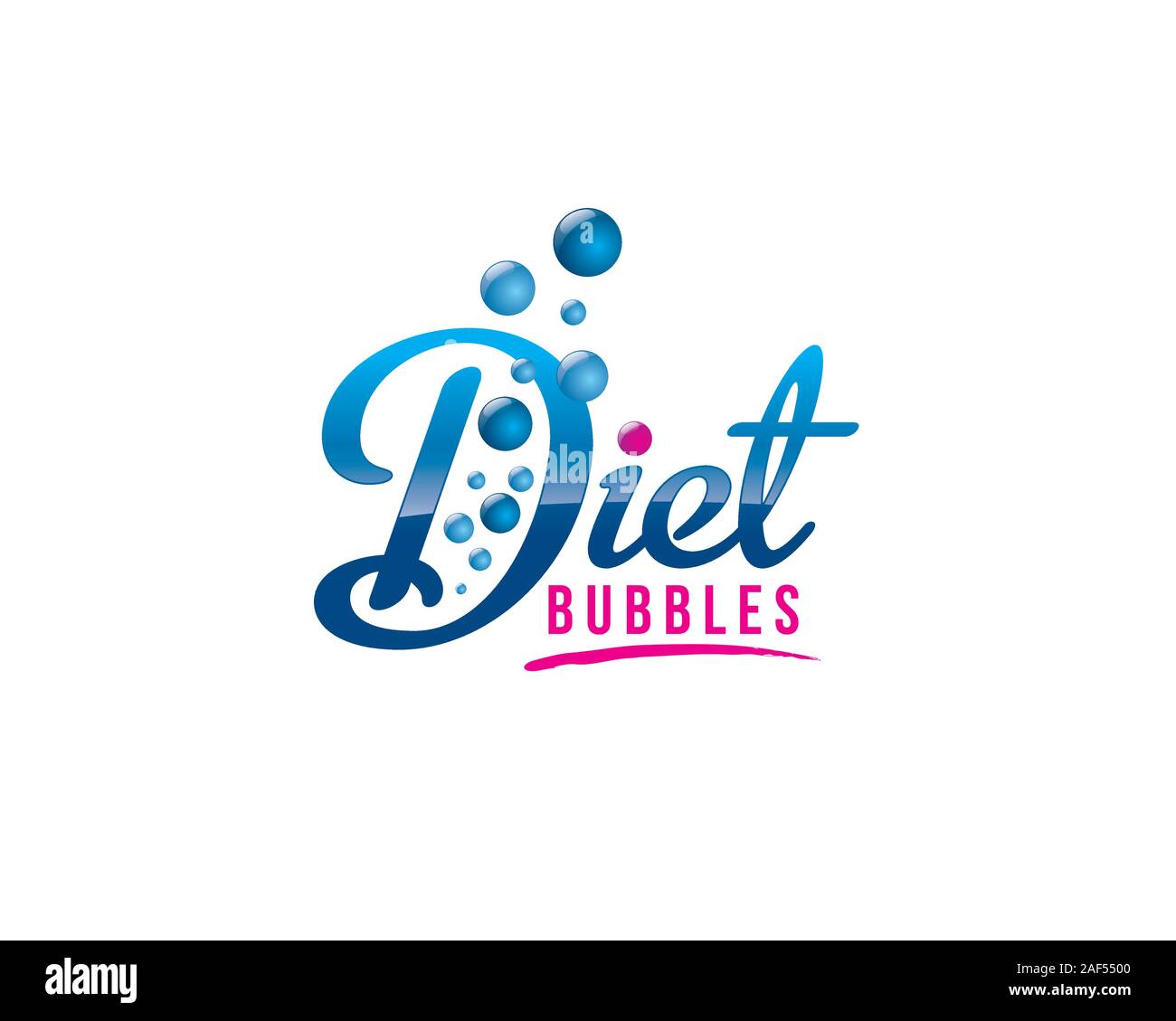 La dieta di bolla logo drink Illustrazione Vettoriale
