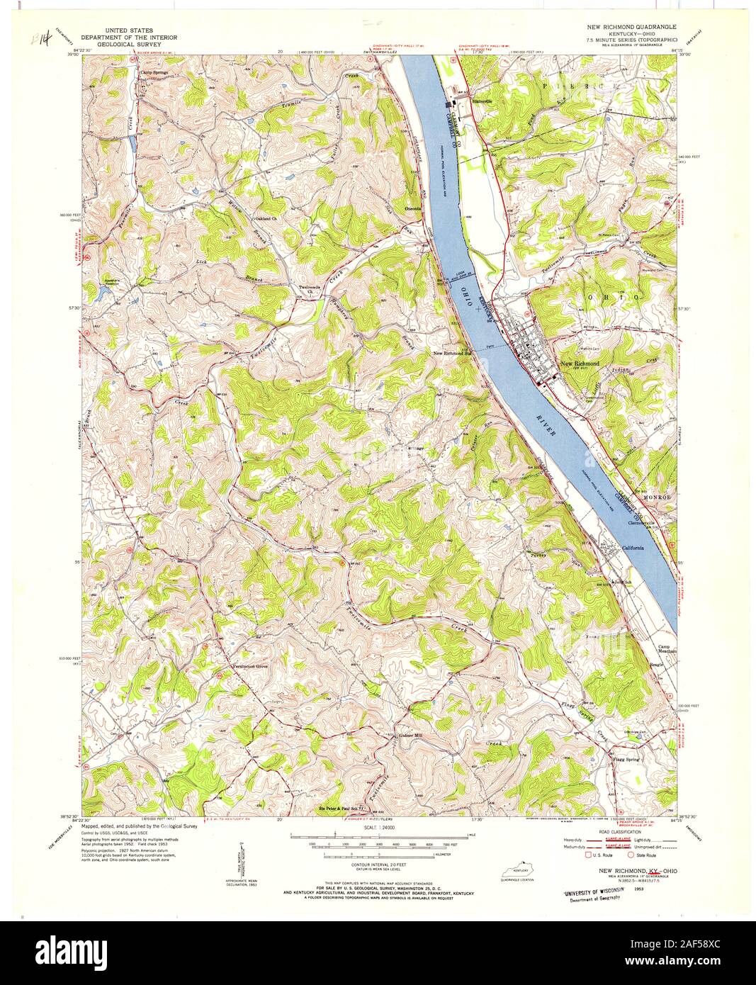 Nuova mappa di richmond ohio immagini e fotografie stock ad alta